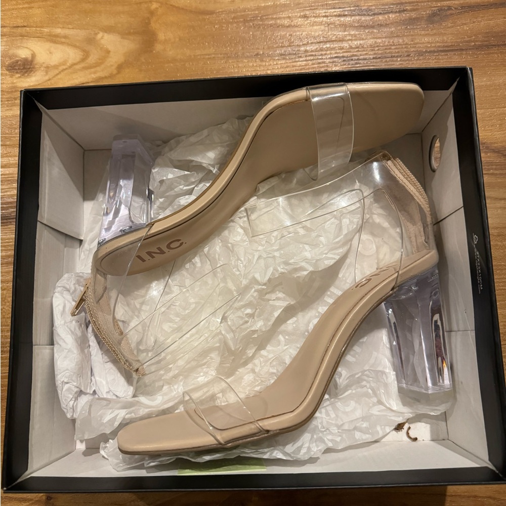 INC Clear Heels